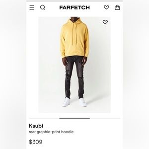 Ksubi oversized  hoodie pullover sz large